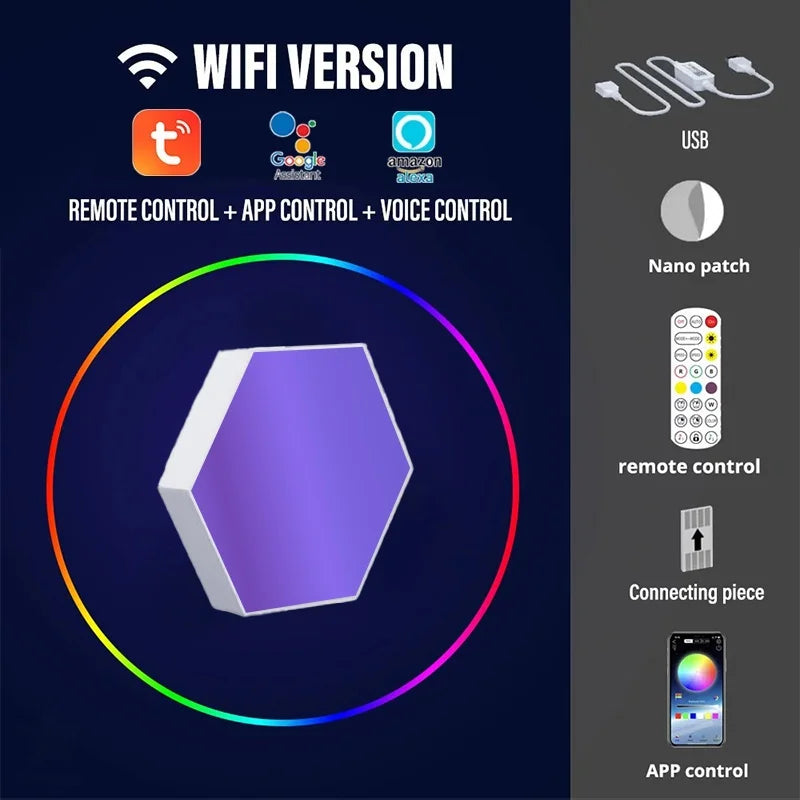 Hexagon RGB Wall Light Panels