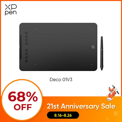 Pro graphics drawing tablet 10 inch with battery-free pen and shortcut keys — DESKR Australia