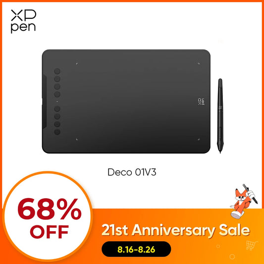 Pro graphics drawing tablet 10 inch with battery-free pen and shortcut keys — DESKR Australia