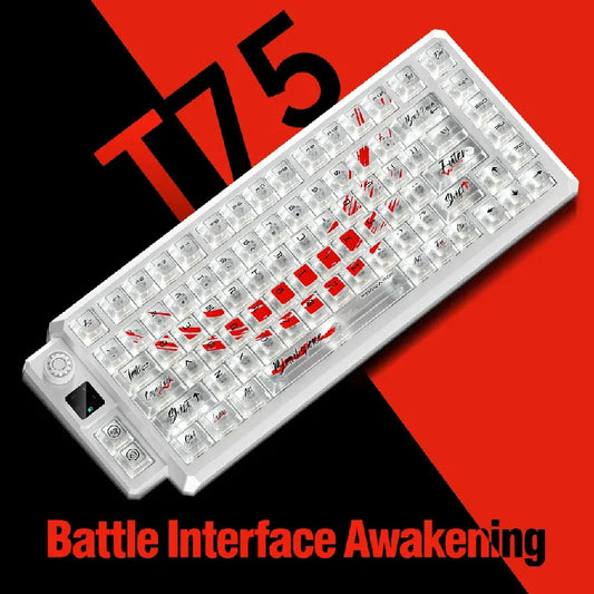 Crystal transparent mechanical keyboard with RGB lighting — DESKR Australia