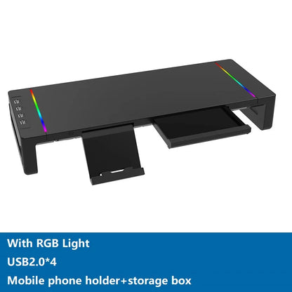 Monitor Riser with Storage Drawer