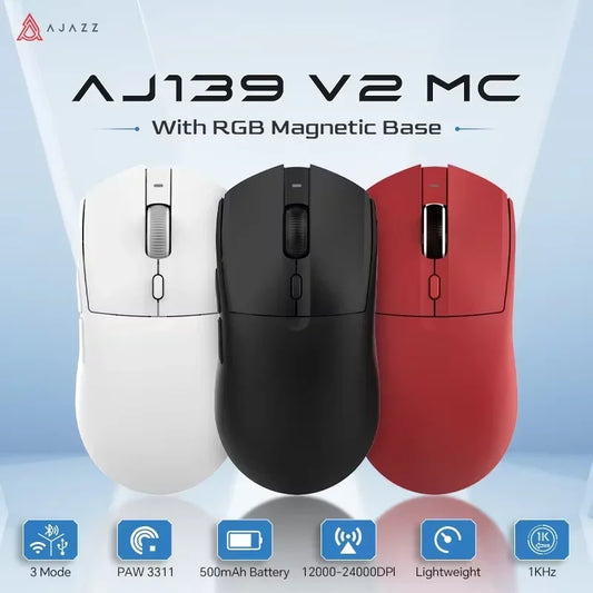 Wireless gaming mouse with RGB magnetic charging dock — DESKR Australia
