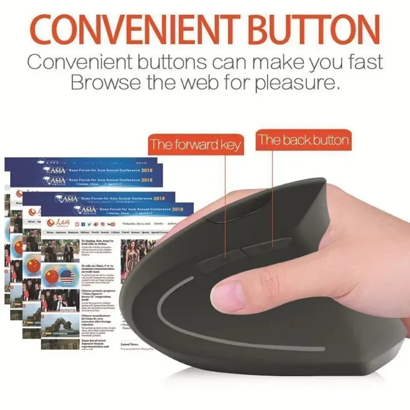Ergonomic Vertical Wireless Mouse