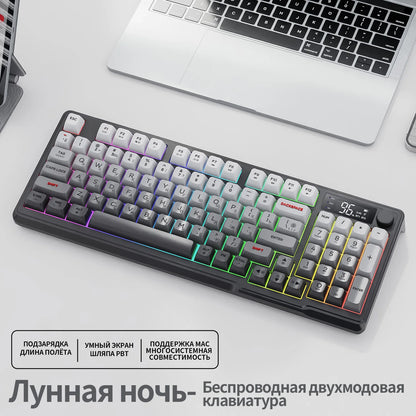 Smart display mechanical keyboard with media knob and RGB — DESKR Australia