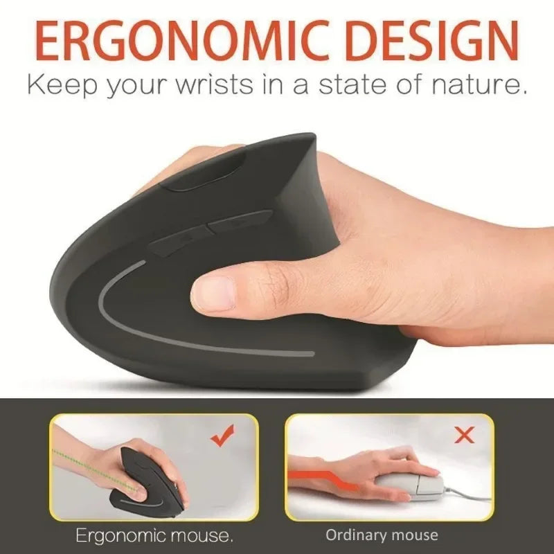 Ergonomic Vertical Wireless Mouse