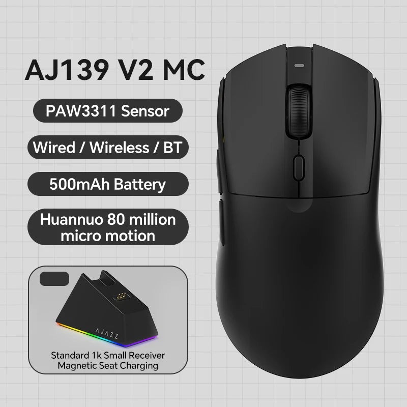 Wireless Gaming Mouse with RGB Charging Dock