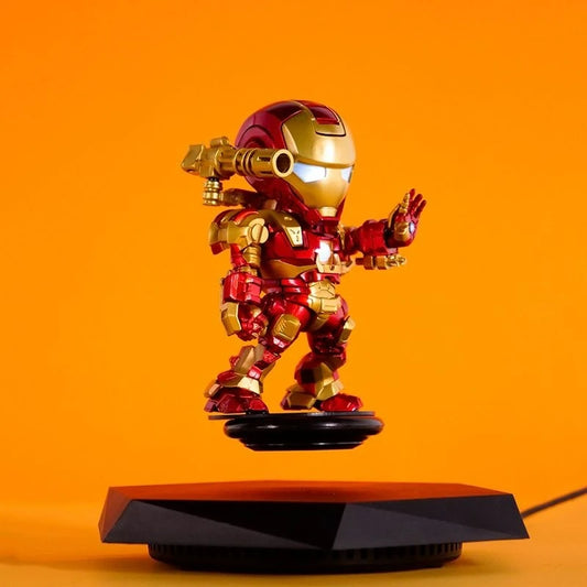 Magnetic levitating display stand floating and rotating a collectible figure — DESKR Australia