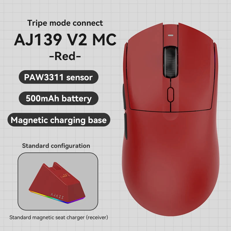 Wireless Gaming Mouse with RGB Charging Dock