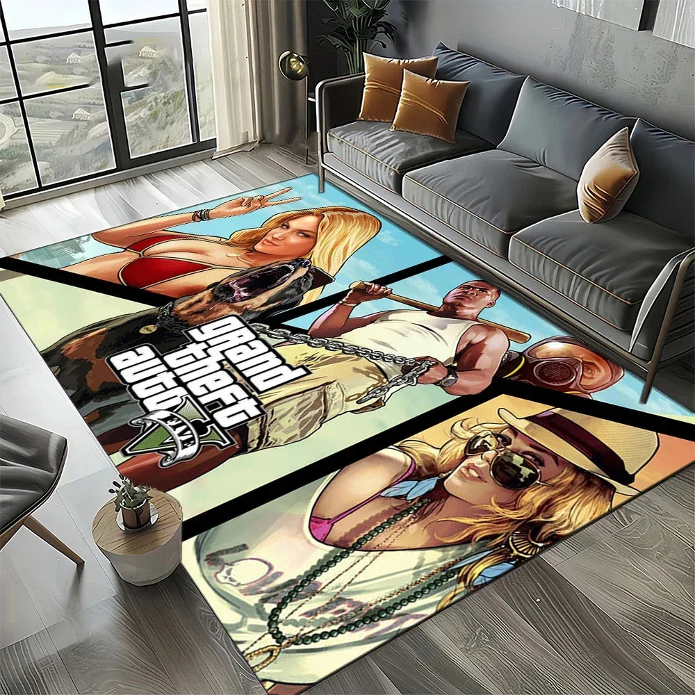 Neon City Gaming Floor Rug
