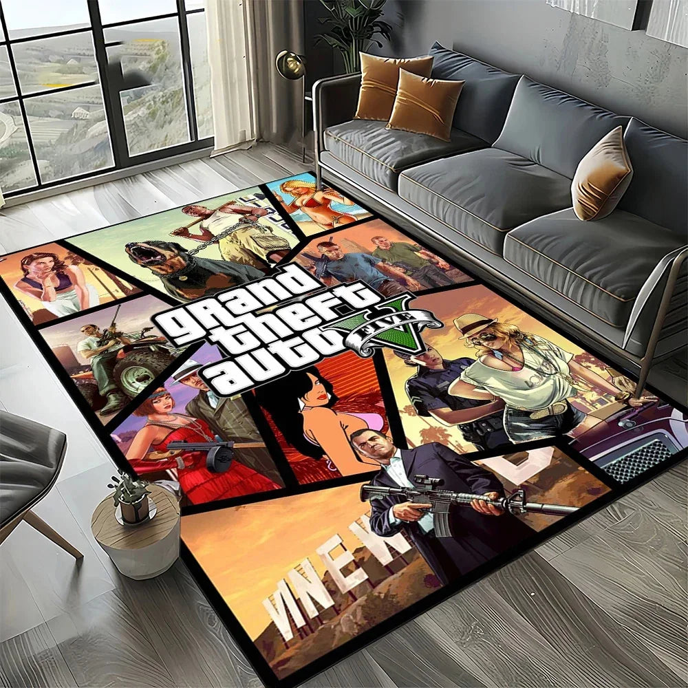 Neon City Gaming Floor Rug