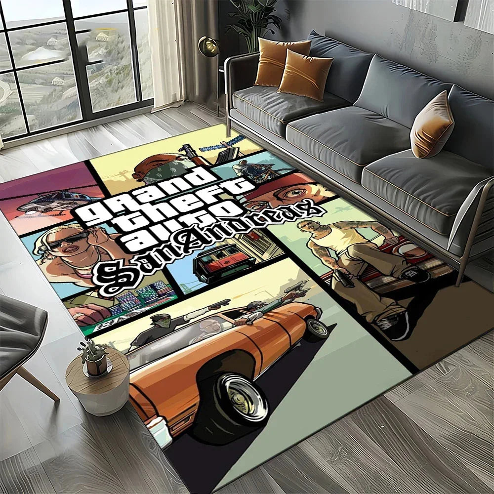 Neon City Gaming Floor Rug