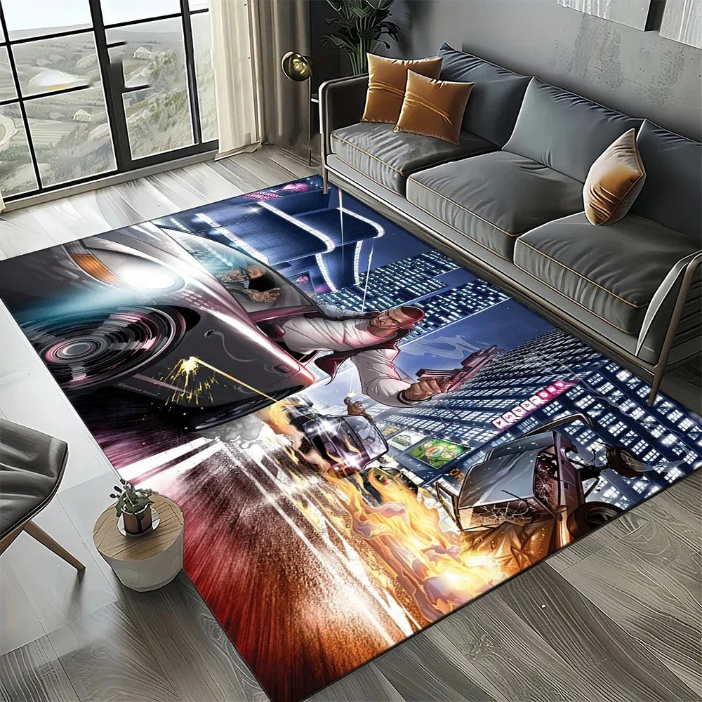 Neon City Gaming Floor Rug
