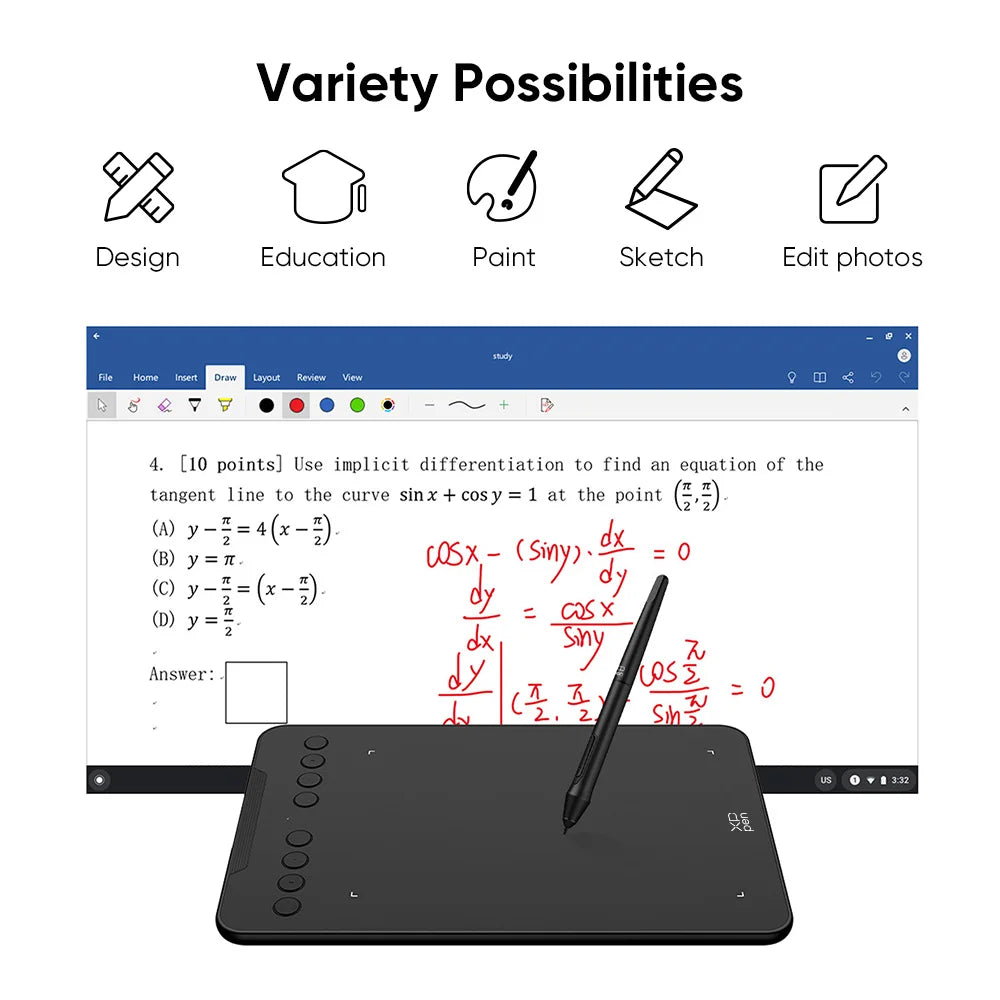 Pro Graphics Drawing Tablet 10"