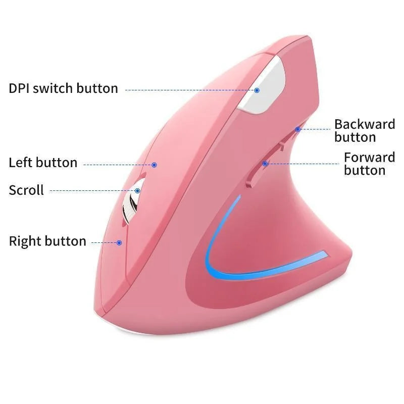 Ergonomic Vertical Wireless Mouse