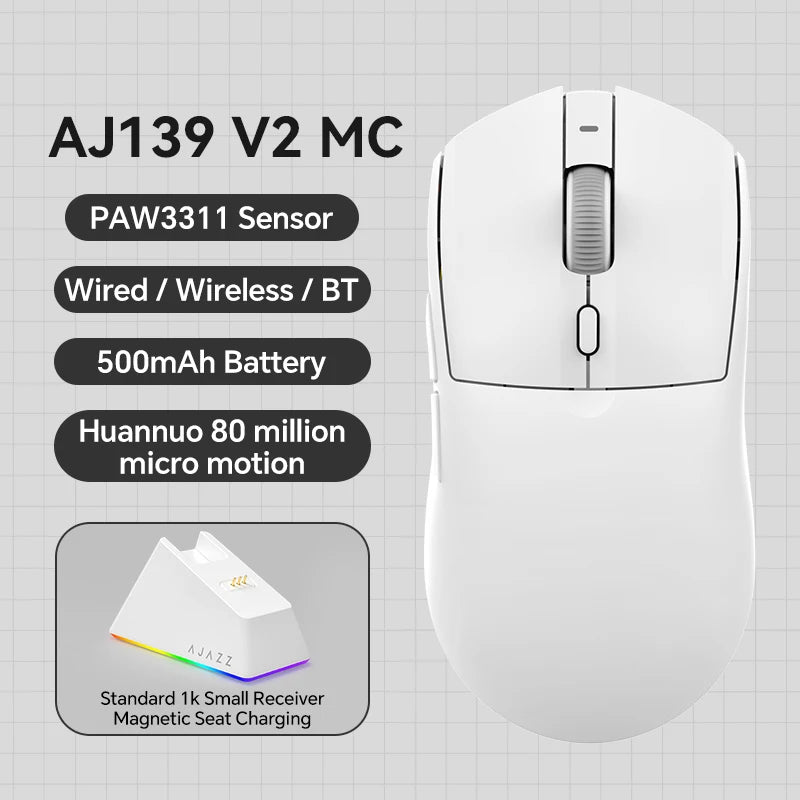 Wireless Gaming Mouse with RGB Charging Dock