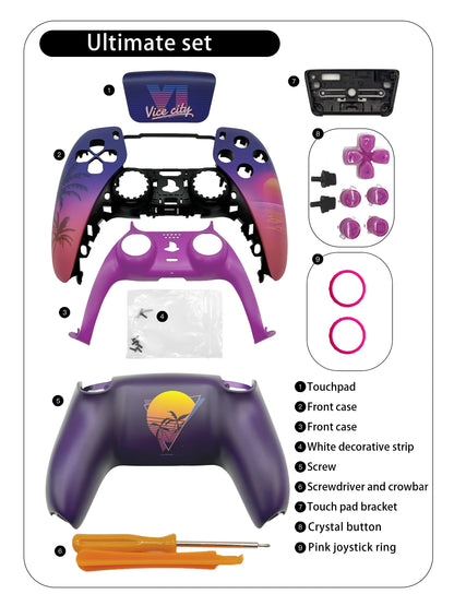 Sunset City PS5 Controller Shell