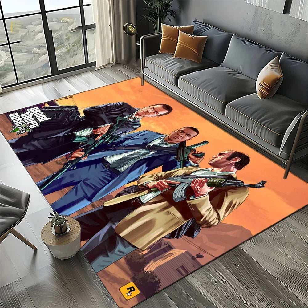 Neon City Gaming Floor Rug
