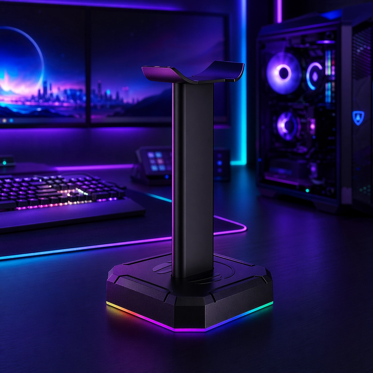 RGB Gaming Headset Holder - included in Console Corner Bundle