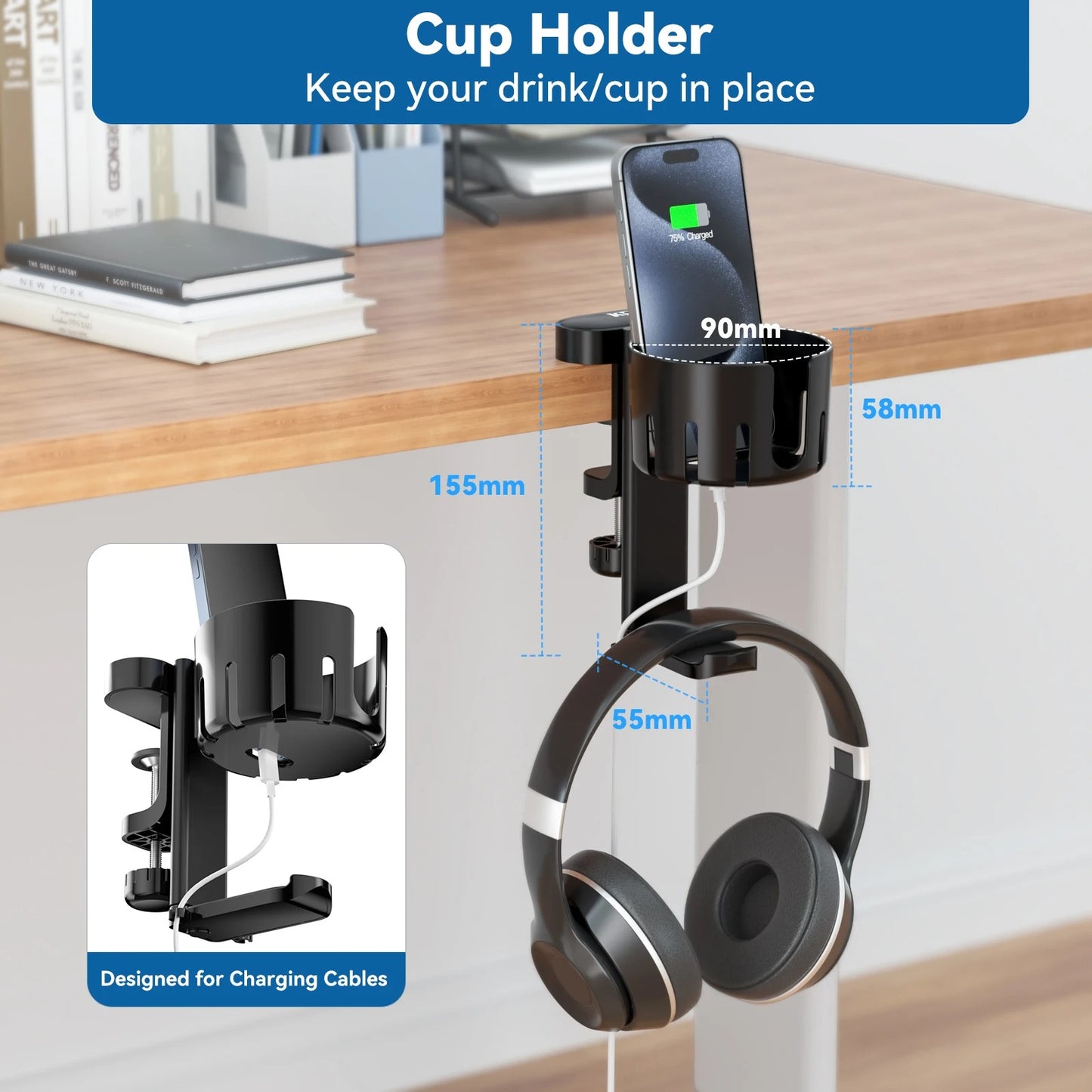 Headphone Via Cup Holder