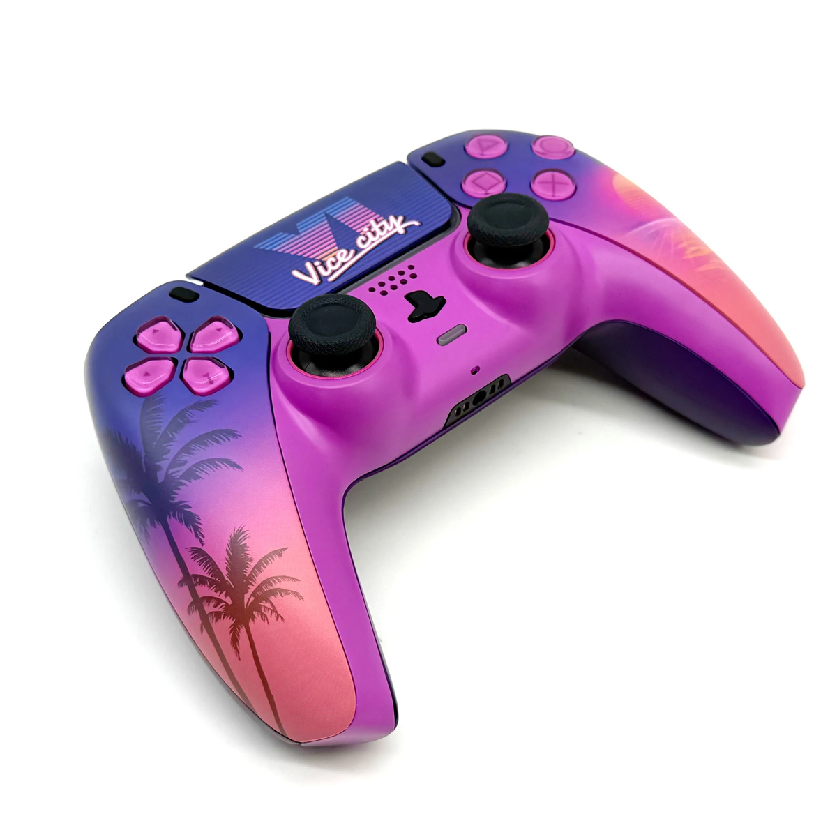 Sunset City PS5 controller shell — rear detail